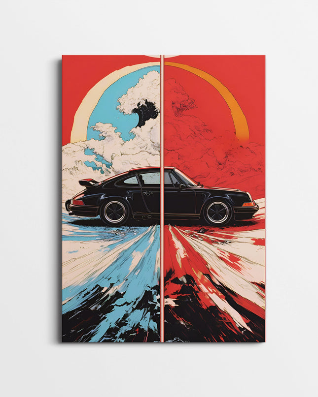 Porsche 911 Classic Poster | Vintage Sports Car Wall Art Print Lazywalls