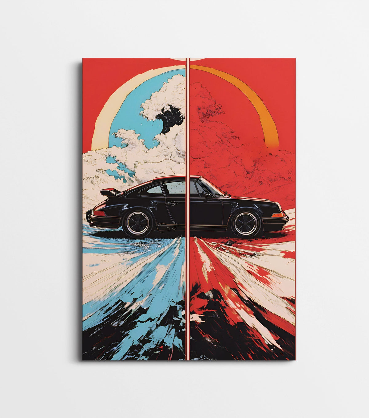Porsche 911 Classic Poster | Vintage Sports Car Wall Art Print Lazywalls