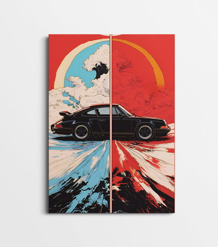 Porsche 911 Classic Poster | Vintage Sports Car Wall Art Print Lazywalls