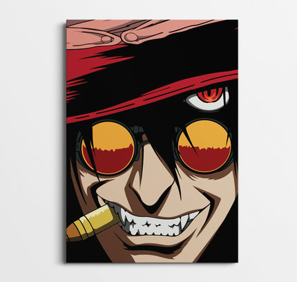 Red Eye Anime Villain Poster | Dark Manga Wall Art Lazywalls