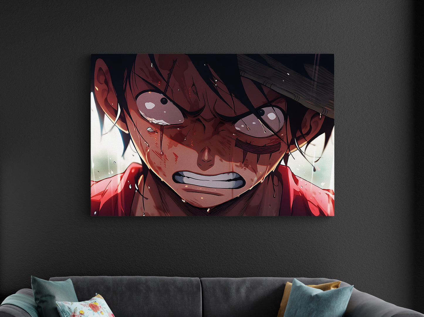 Monkey D Luffy Rage Poster | One Piece Anime Wall Art | Anime Poster Lazywalls