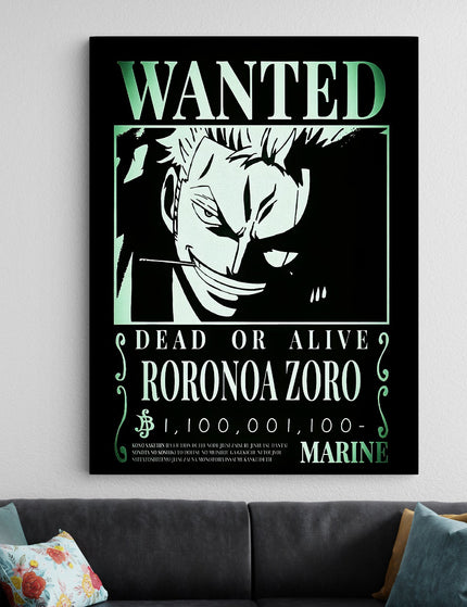 Zoro Wanted Poster | One Piece Anime Poster Lazywalls