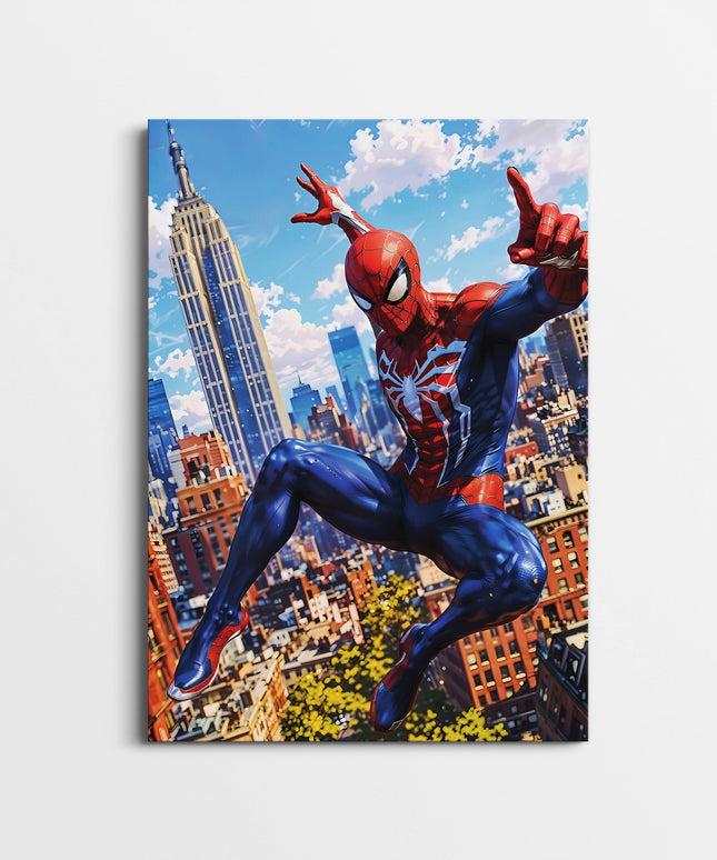 Spider-Man City Skyline Poster | Marvel Superhero Wall Art Lazywalls