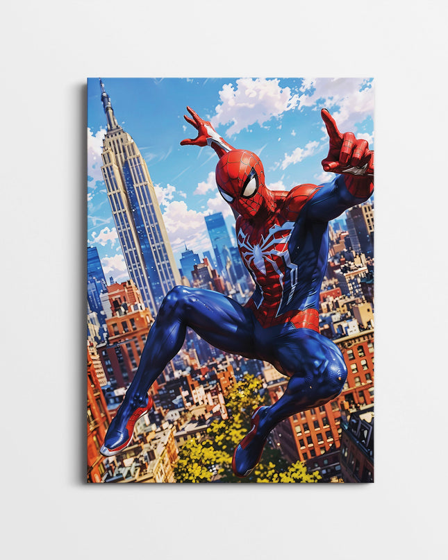 Spider-Man City Skyline Poster | Marvel Superhero Wall Art Lazywalls