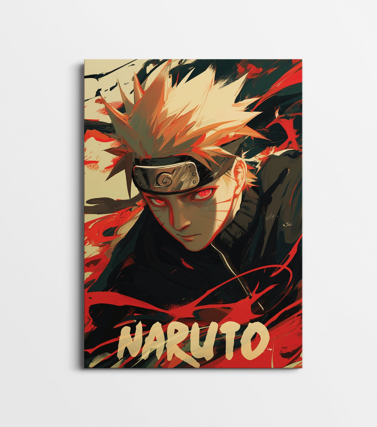 Naruto Uzumaki Anime Poster | Red Eye Ninja Wall Art Print Lazywalls