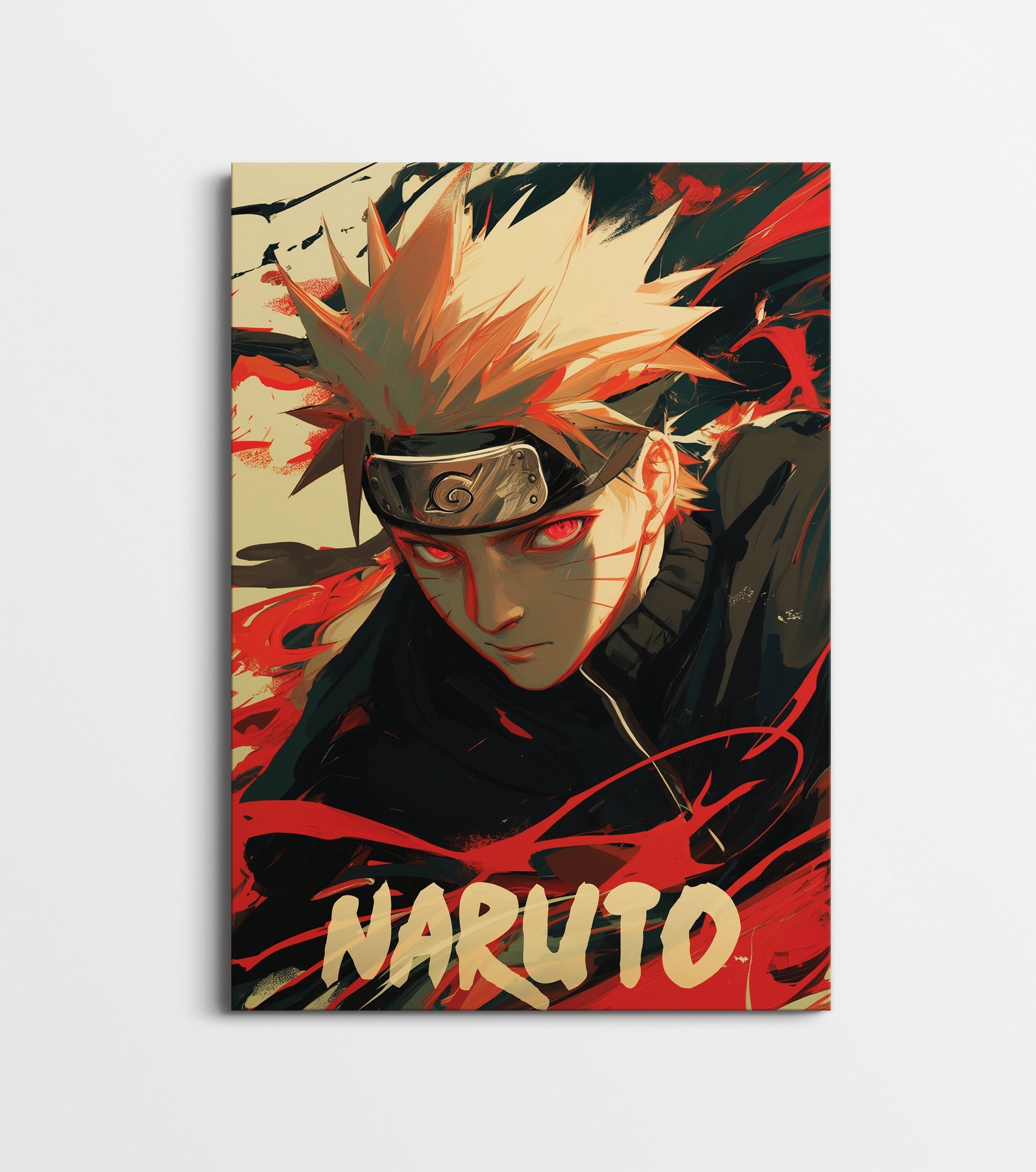 Naruto Uzumaki Anime Poster | Red Eye Ninja Wall Art Print Lazywalls