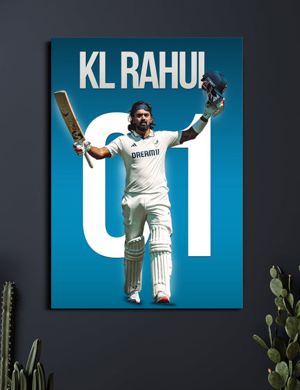 KL Rahul 01 Poster | Minimal Cricket Aesthetic Wall Art | Cricket Poster Lazywalls