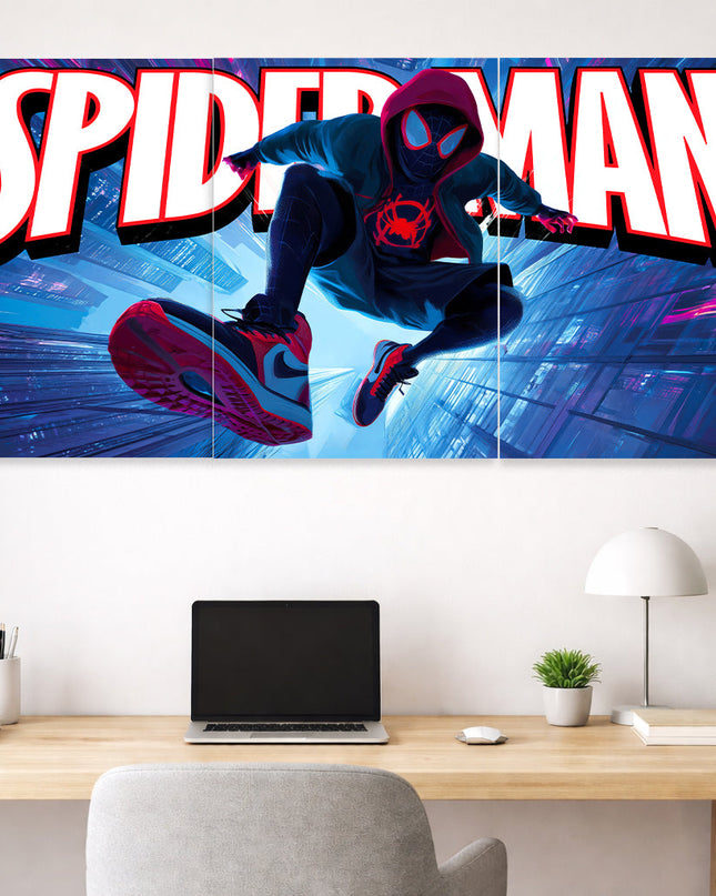 Spider Man Miles Morales Poster | Marvel Superhero Wall Art Lazywalls