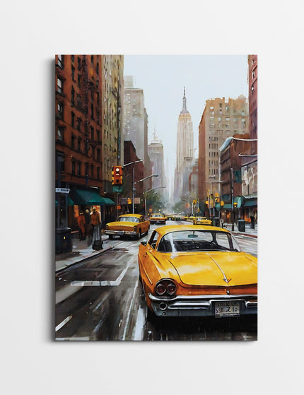 New York City Taxi Poster | Vintage NYC Street Wall Art Print Lazywalls