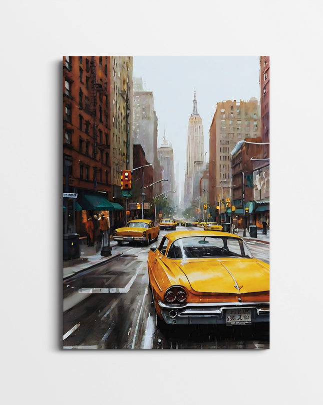 New York City Taxi Poster | Vintage NYC Street Wall Art Print Lazywalls