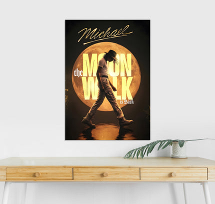 Moonwalk Poster | Michael Jackson Inspired Wall Art | Music Legend Print Lazywalls