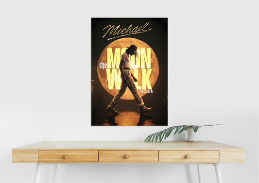 Moonwalk Poster | Michael Jackson Inspired Wall Art | Music Legend Print Lazywalls