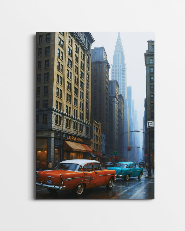 New York Chrysler Building Poster | Vintage NYC Street Wall Art Lazywalls