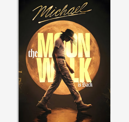 Moonwalk Poster | Michael Jackson Inspired Wall Art | Music Legend Print Lazywalls