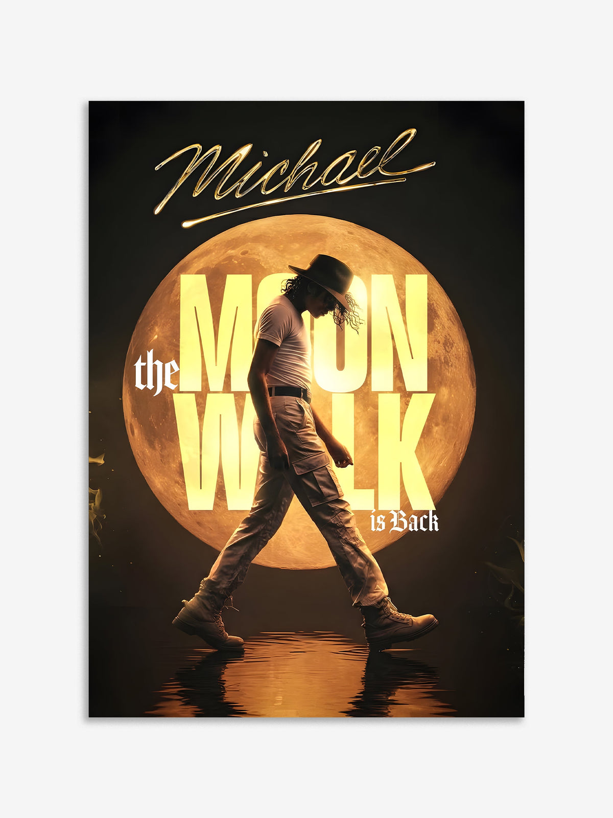 Moonwalk Poster | Michael Jackson Inspired Wall Art | Music Legend Print Lazywalls