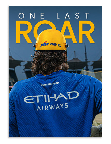 MS Dhoni One Last Roar Poster | CSK Cricket Wall Art | Cricket Posters Lazywalls