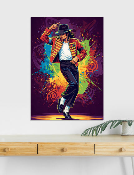 Michael Jackson Poster | MJ Colorful Dance Wall Art | Pop Art Music Print Lazywalls