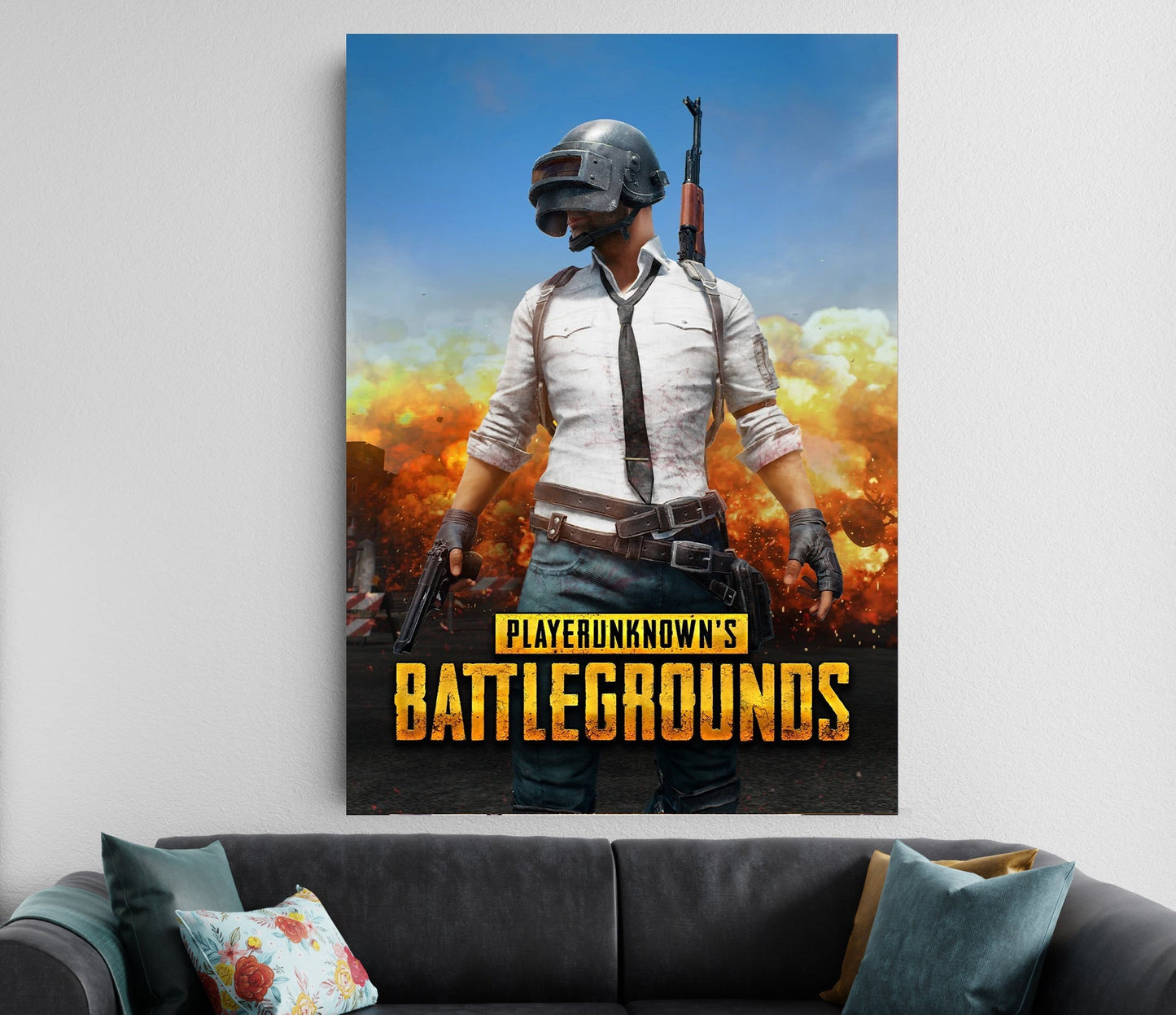 PUBG Poster | Battlegrounds Gaming Wall Art | Gaming Room Decor Lazywalls
