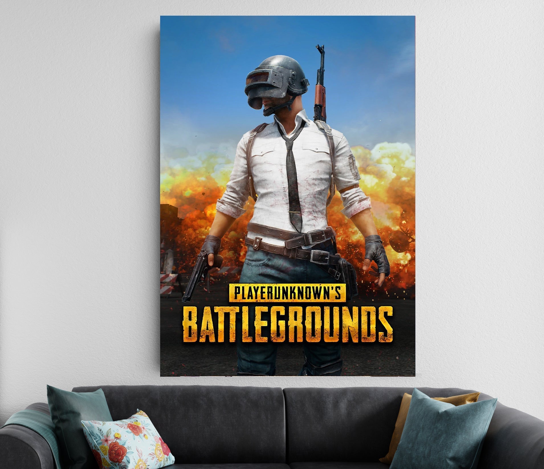PUBG Poster | Battlegrounds Gaming Wall Art | Gaming Room Decor Lazywalls