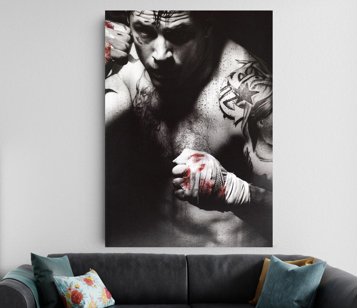 Grit Boxing Poster | Raw Fighter Motivation Wall Art Lazywalls