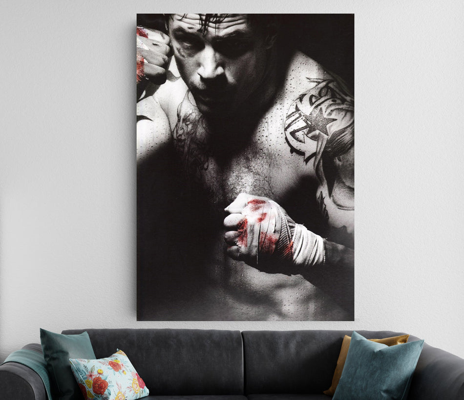 Grit Boxing Poster | Raw Fighter Motivation Wall Art Lazywalls