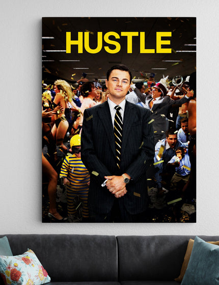Wolf of Wall Street Poster | Hustle Movie Poster | Leonardo DiCaprio Wall Art Lazywalls