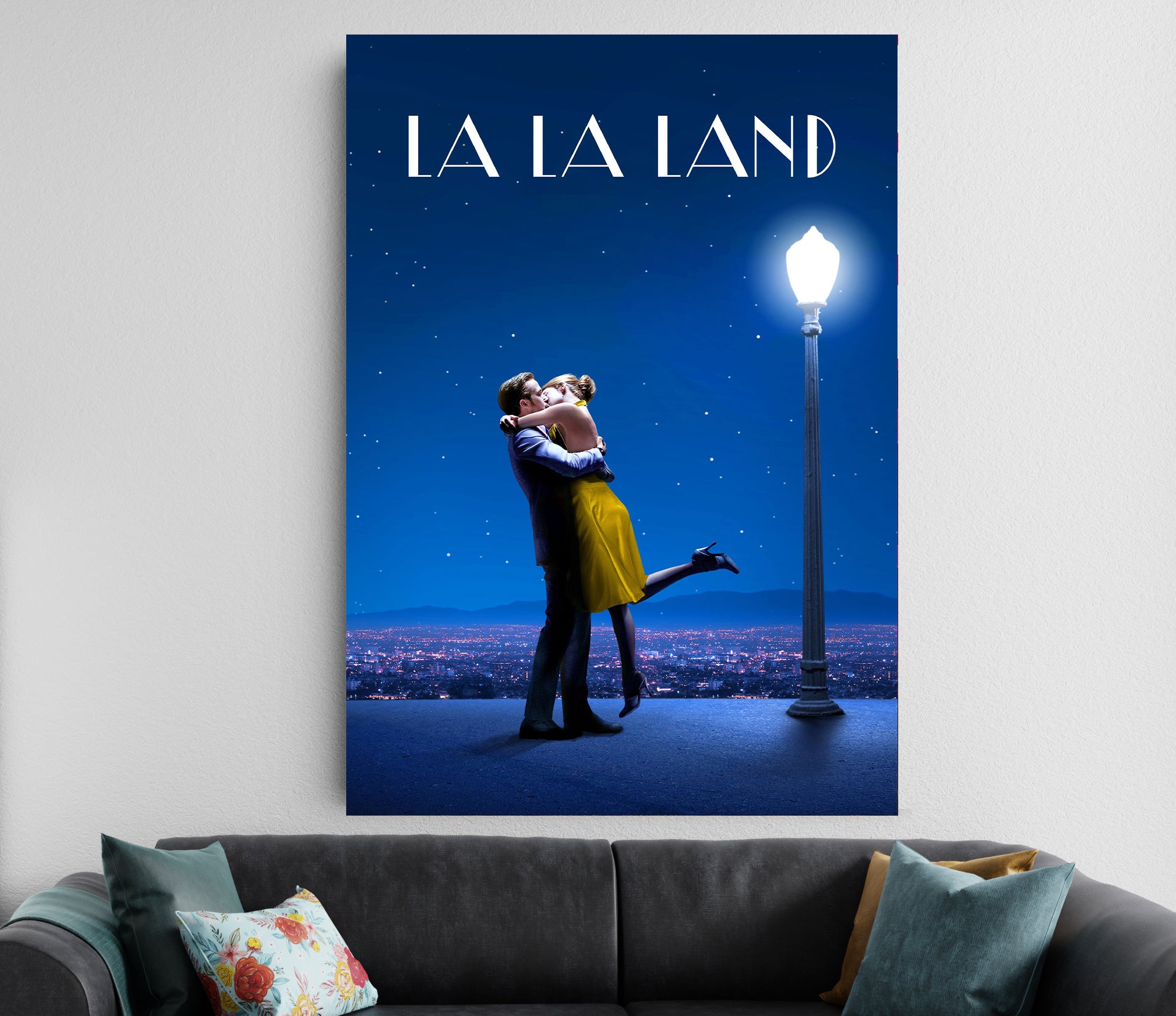 La La Land Poster | Romantic Movie Wall Art | Aesthetic Couple Room Decor Lazywalls