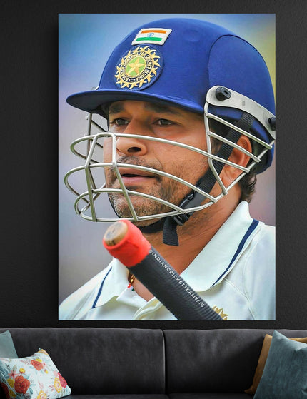 Sachin Tendulkar Poster | Cricket Legend Wall Art India Cricket Poster Lazywalls
