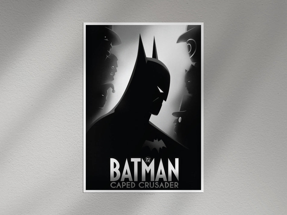 Batman Caped Crusader Wall Poster – Dark Knight Wall Art Lazywalls