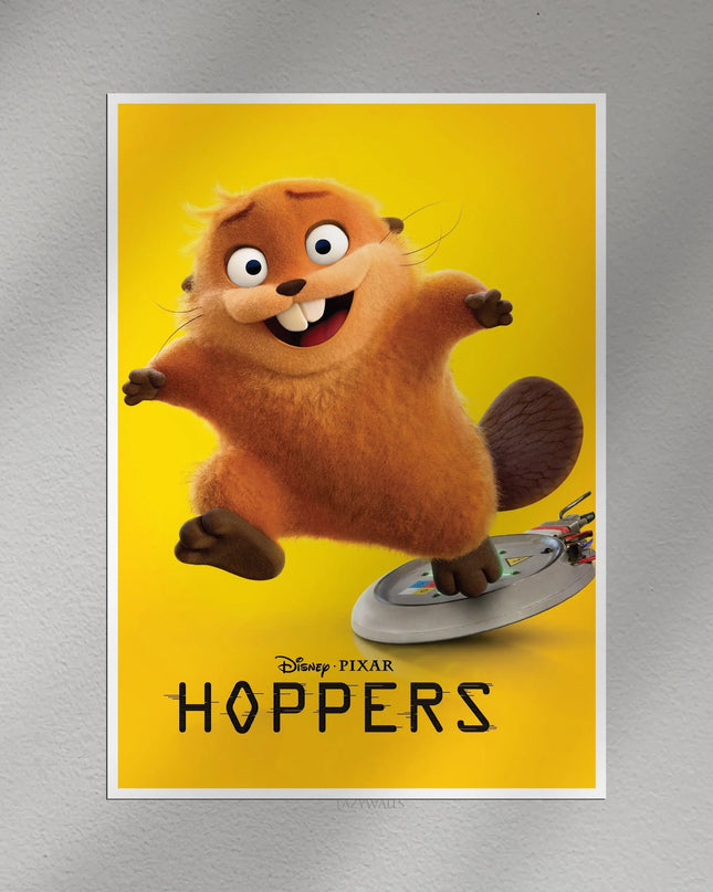 Hoppers Animated Movie Poster – Kids Cartoon Wall Art Lazywalls