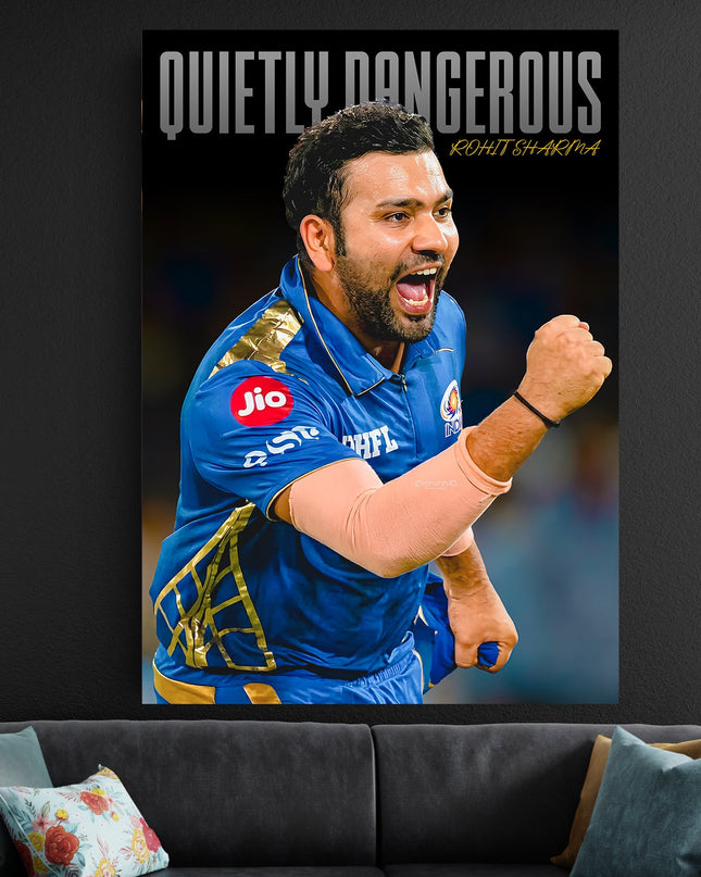 Rohit Sharma Poster | MI IPL Cricket Poster Lazywalls