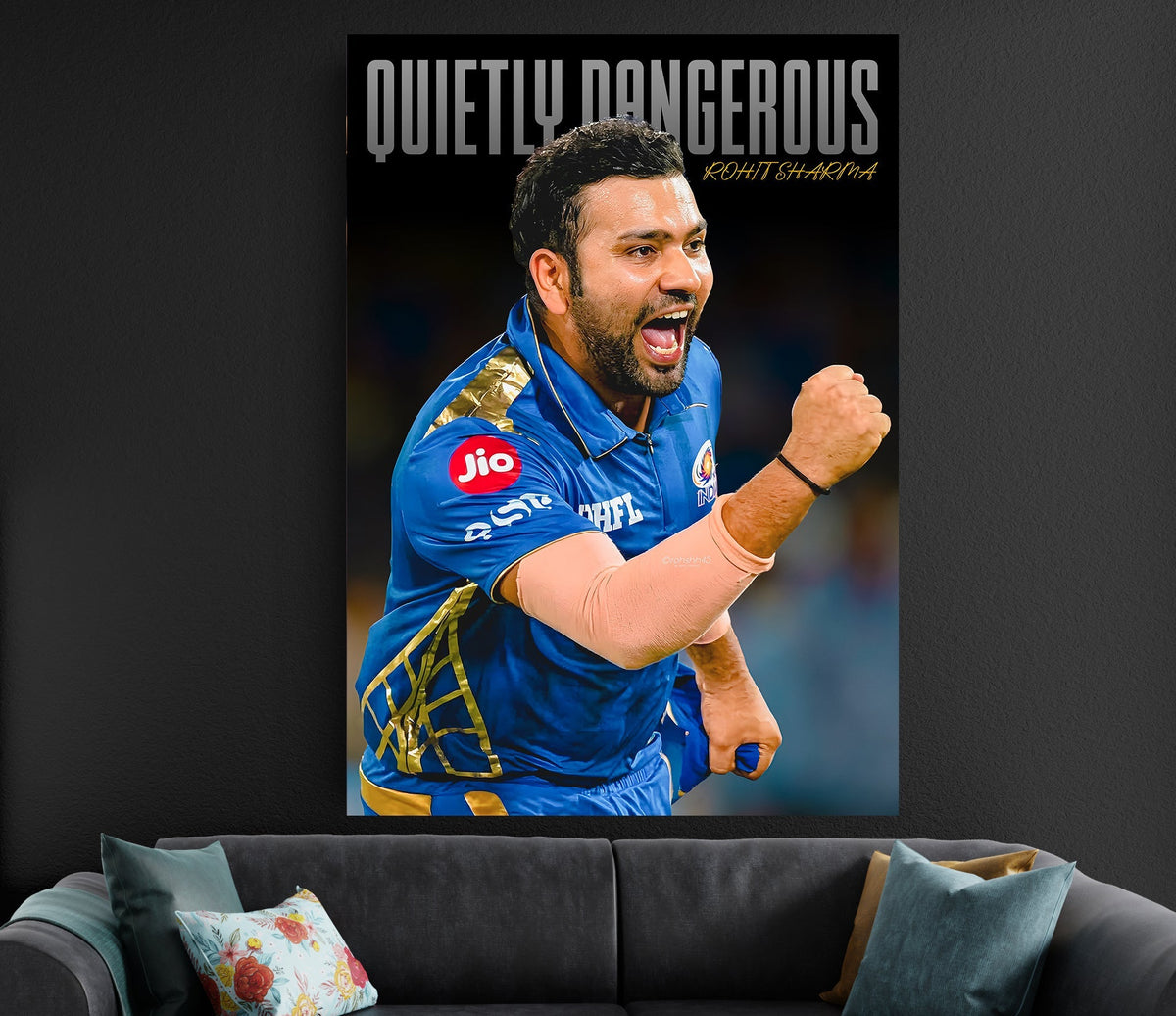 Rohit Sharma Poster | MI IPL Cricket Poster Lazywalls