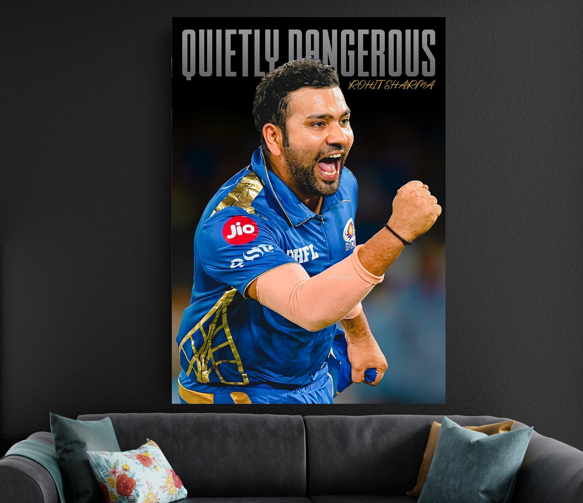 Rohit Sharma Poster | MI IPL Cricket Poster Lazywalls
