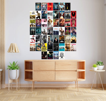 50 Pcs Movie Poster Wall Collage Kit | Aesthetic Film Decor Lazywalls