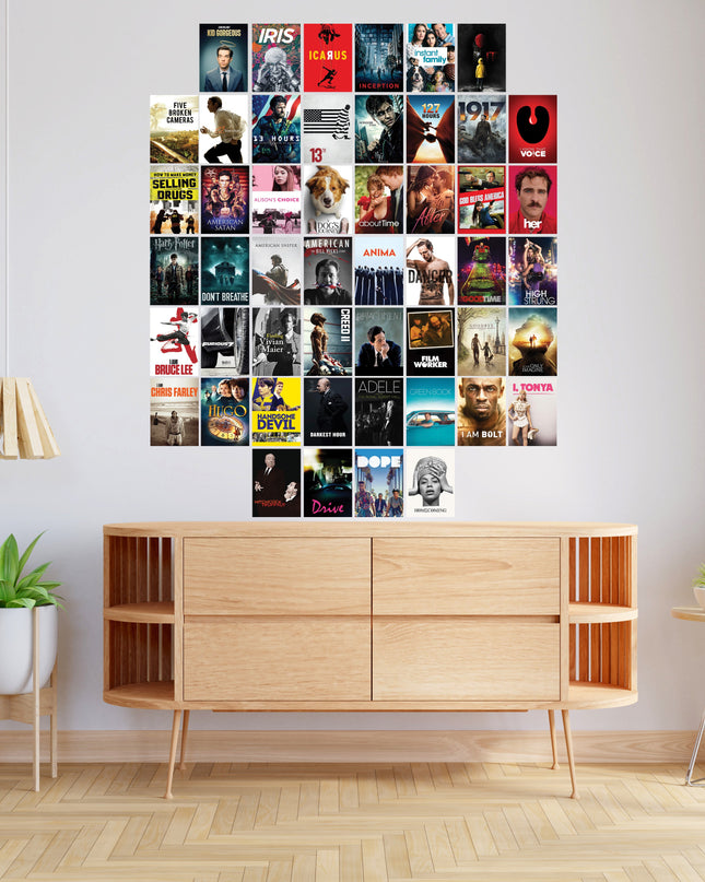 50 Pcs Movie Poster Wall Collage Kit | Aesthetic Film Decor Lazywalls