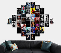 Motivational Posters Set (36 PCS) | Mindset Wall Collage Kit | Discipline & Hustle Room Decor Lazywalls