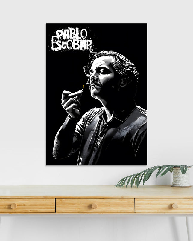 Pablo Escobar Poster | Narcos | Gangster Black and White Decor Lazywalls