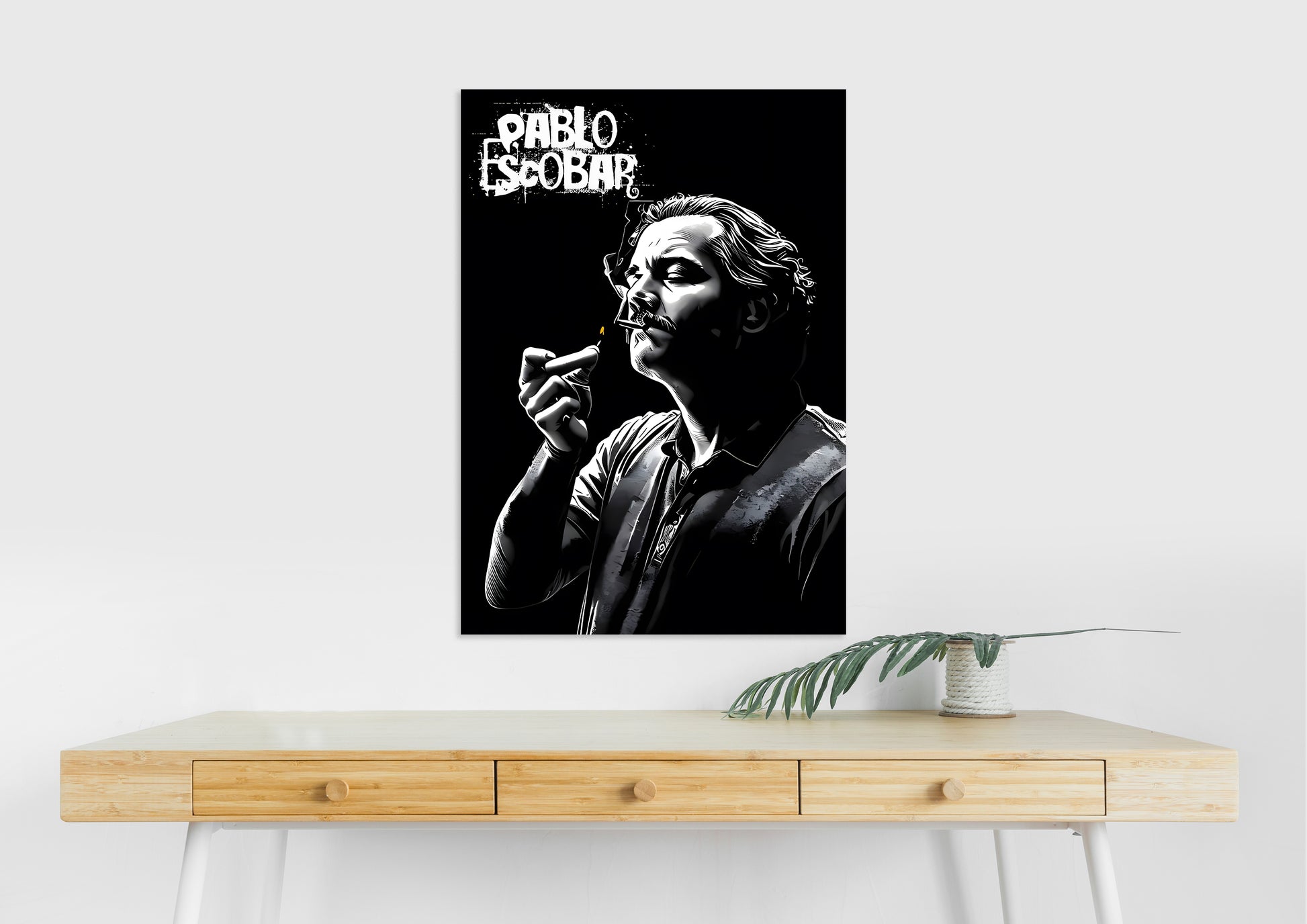 Pablo Escobar Poster | Narcos | Gangster Black and White Decor Lazywalls