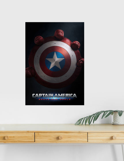 Captain America Shield Poster | Marvel Wall Art Lazywalls