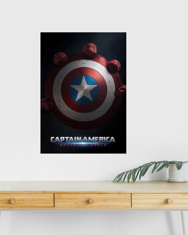 Captain America Shield Poster | Marvel Wall Art Lazywalls