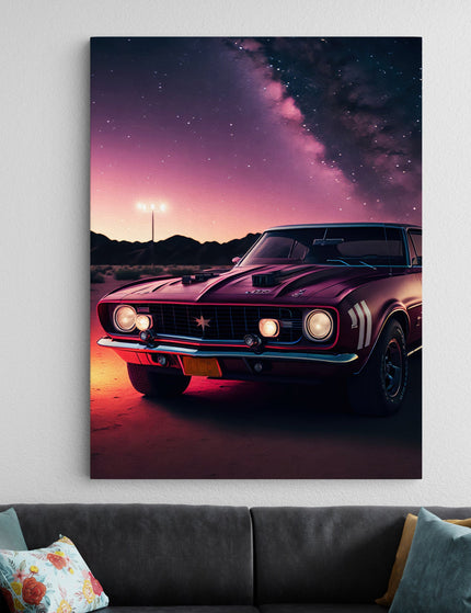 Retro Muscle Car Poster | Aesthetic Car Wall Art Lazywalls