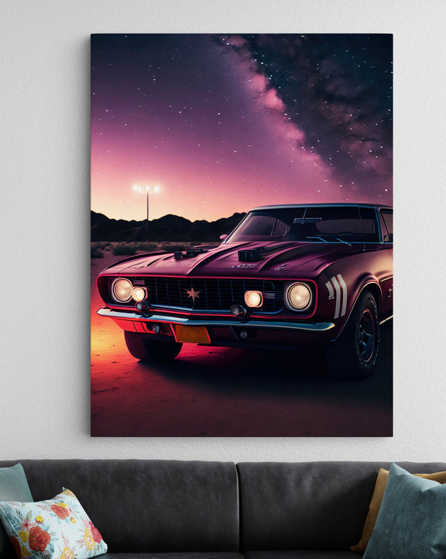 Retro Muscle Car Poster | Aesthetic Car Wall Art Lazywalls