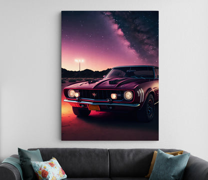 Retro Muscle Car Poster | Aesthetic Car Wall Art Lazywalls