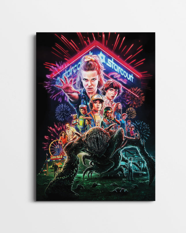 Stranger Things Poster | Retro 80s Sci-Fi Horror Wall Art Lazywalls