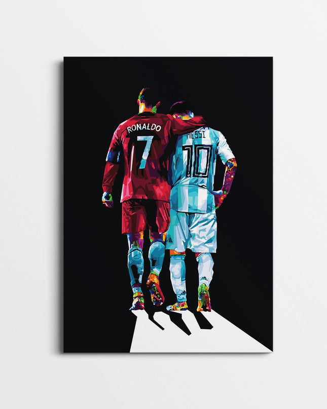 Ronaldo Messi Wall Poster – Football Legends Wall Art Lazywalls