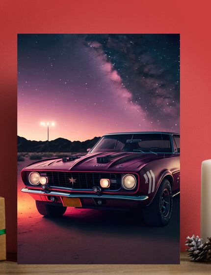 Retro Muscle Car Poster | Aesthetic Car Wall Art Lazywalls