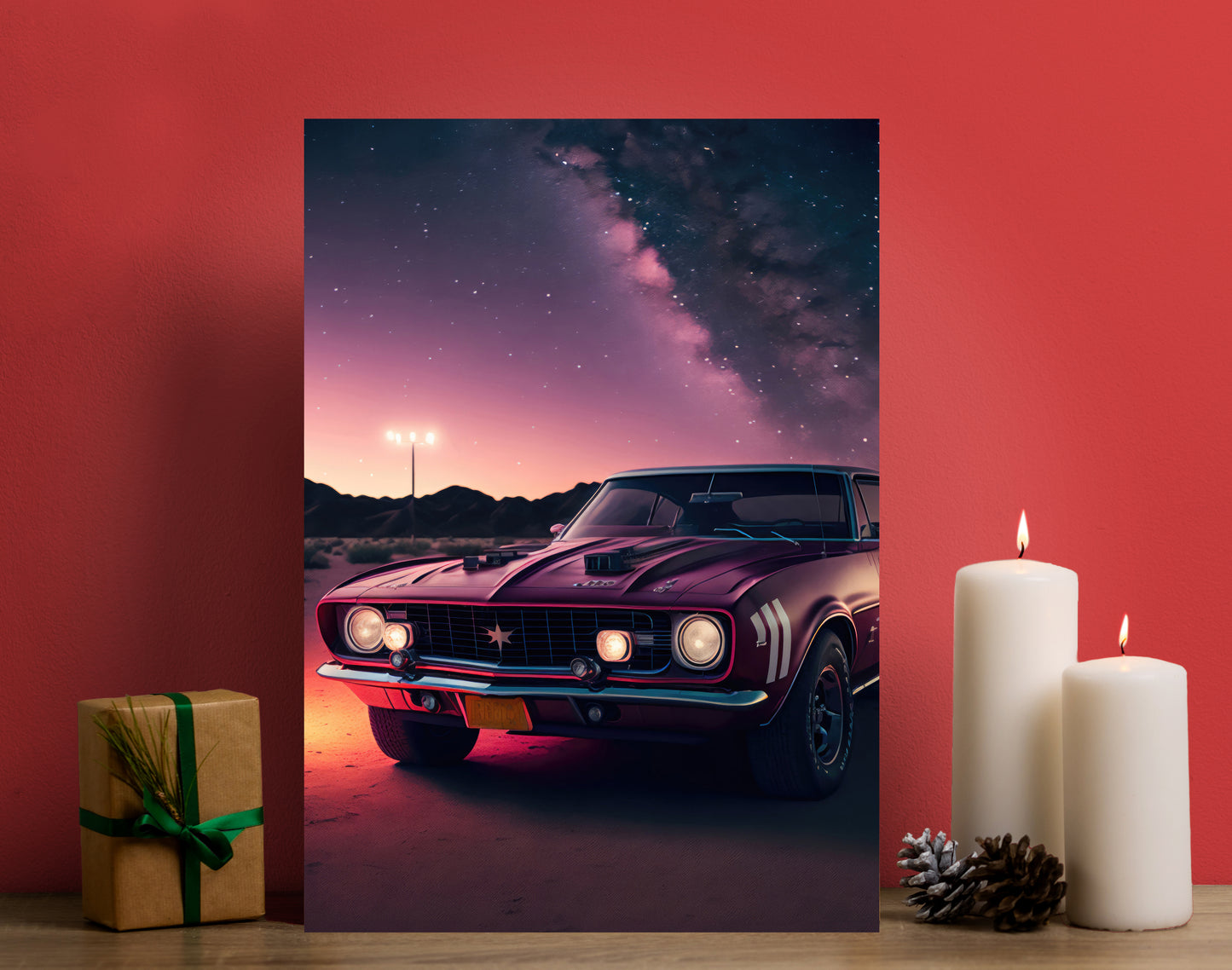 Retro Muscle Car Poster | Aesthetic Car Wall Art Lazywalls