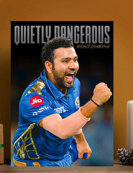 Rohit Sharma Poster | MI IPL Cricket Poster Lazywalls