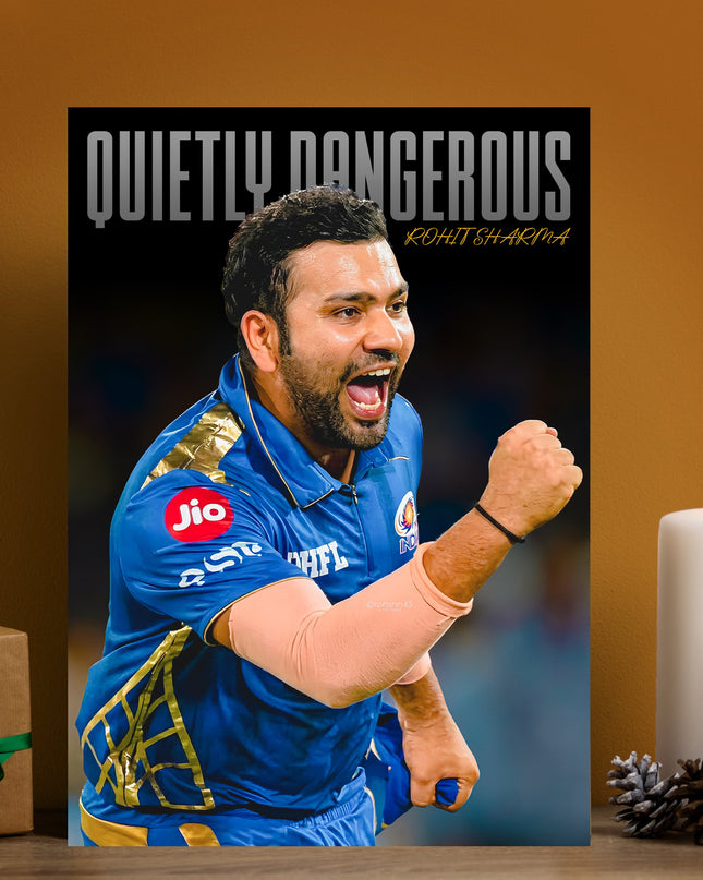 Rohit Sharma Poster | MI IPL Cricket Poster Lazywalls