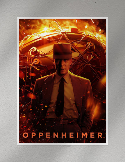 Oppenheimer Movie Poster | Atomic Fire Cinematic Wall Art Lazywalls